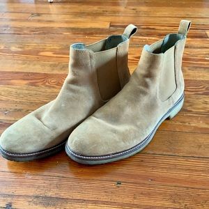 Banana Republic Tan Suede Leather Chelsea Boots